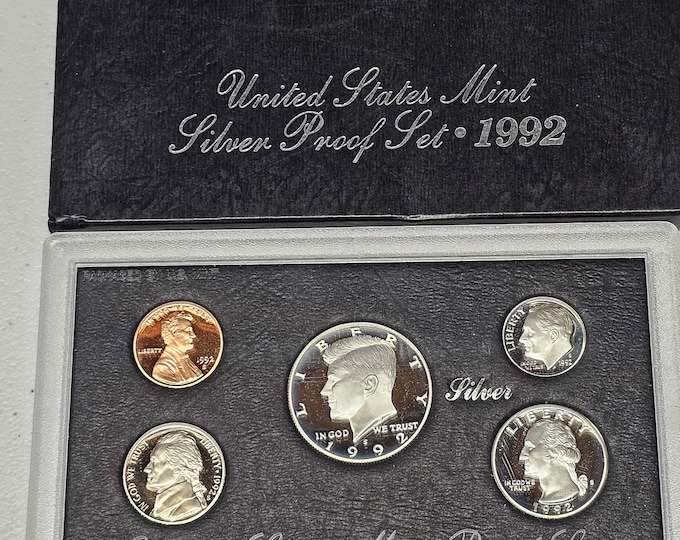 1992 S Silver Proof Set 5 coins Included Original Mint Packaging