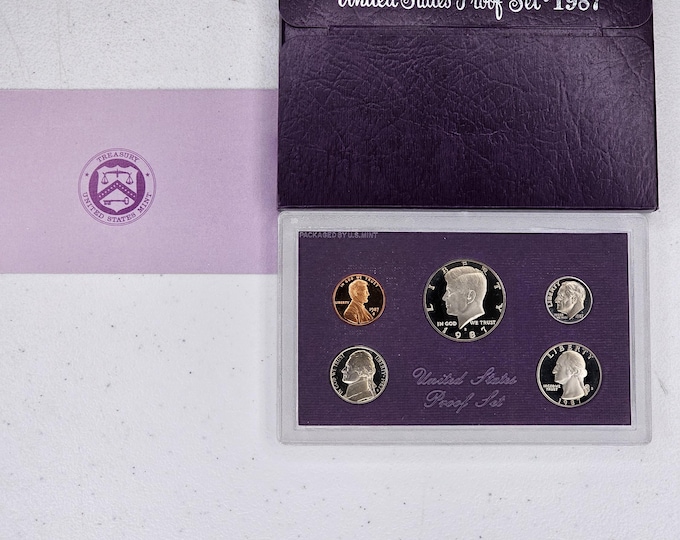 1987 S Proof Set 5 coins Included Original Mint Packaging
