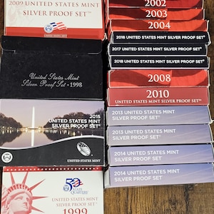 Silver S Mint Proof sets Pick Your Year