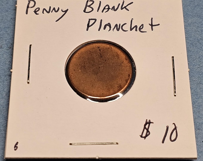 Unstruck Lincoln Penny Blank planchet