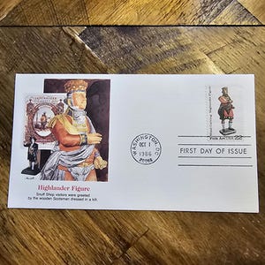Highlander Figure first day of issue stamp