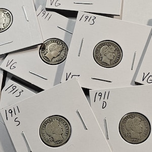 Barber Liberty Head Silver Dimes 1892-1916 Pick Your Date And Grade