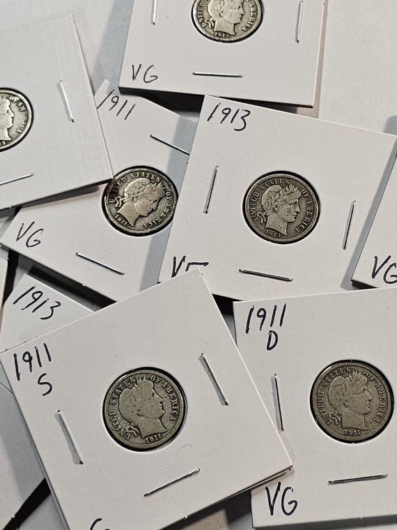 Barber Liberty Head Silver Dimes 1892-1916 Pick Your Date And Grade