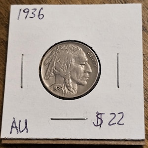 1936 About Uncirculated Buffalo Nickel