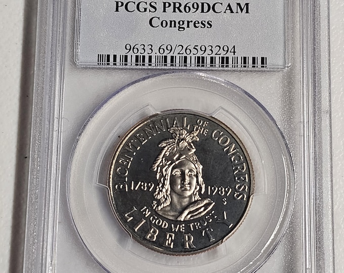 1989 S Congress Proof Half Dollar PCGS pr69dcam