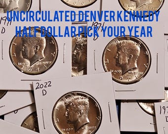 Uncirculated Denver Mint Kennedy Half Dollar Pick Your Date