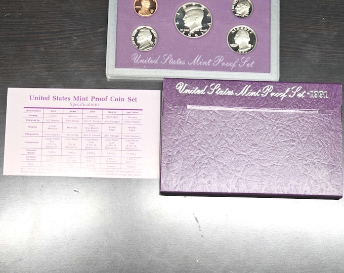 1991 S Proof Set 5 coins Included Original Mint Packaging