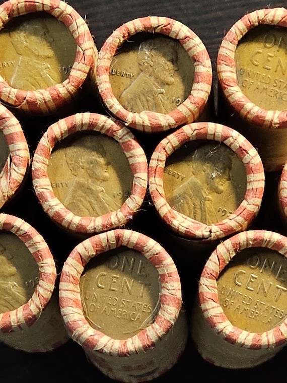 One Roll of 1930-1939 Mixed Wheat Pennies - 50 Pennies