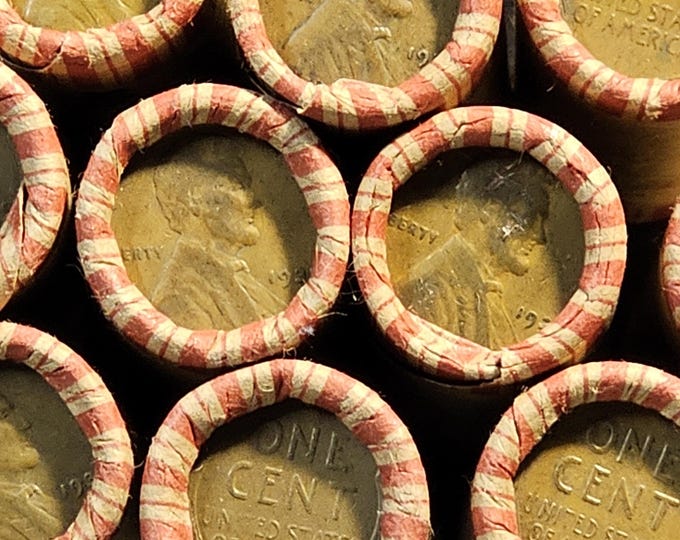 1930-1939 One Roll of Mixed Wheat Cents - 50 Pennies per roll