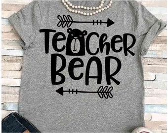 Download Teacher Bear Svg Etsy