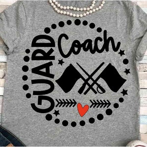 Color guard SVG DXF JPEG Silhouette Cameo Cricut band coach tournament color guard group shirts marching band color guard crew png flag art