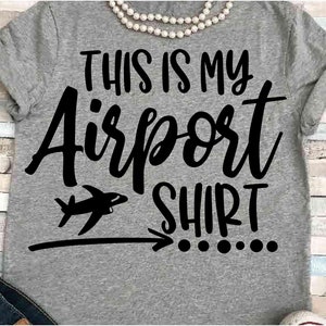 Reizen SVG DXF JPEG Silhouet Cameo Cricut Vliegtuig svg vliegtuig svg Dit is mijn luchthaven shirt Familie vliegtuig reis shirt familie reizen vliegtuig