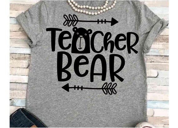 Download Teacher Svg Dxf Jpeg Silhouette Cameo Cricut Teacher Bear Svg Etsy