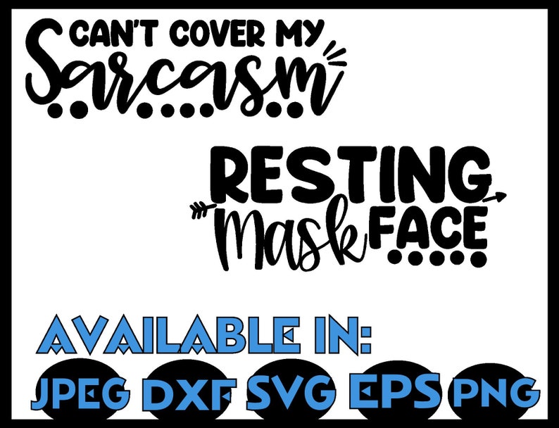 Download Resting mask face SVG DXF JPEG Silhouette Cameo Cricut | Etsy