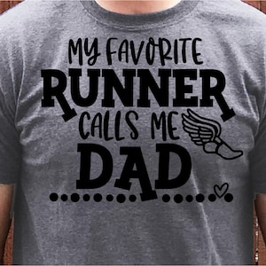 Faixa SVG DXF JPEG Silhueta Cameo Cricut pai svg corredor ferro em campo para impressão correr camisa do papai corredor favorito me chama de pai cross country