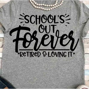 Profesor SVG DXF JPEG Silhouette Cameo Cricut Escuela svg profesor plancha para planchar Escuelas fuera para siempre Jubilado y amándolo Profesor jubilado director