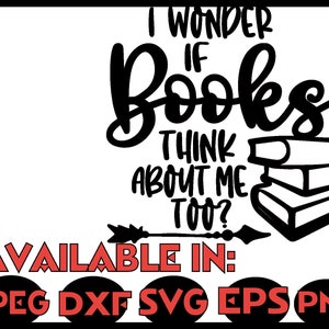 Download Teacher SVG DXF JPEG Silhouette Cameo Cricut Wonder if books | Etsy