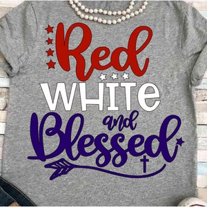 Juli SVG DXF JPEG Silhouette Cameo Cricut Feuerwerk Familie Rot Weiß Gesegneter Juli svg 4