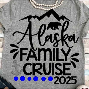 Reizen SVG DXF JPEG Silhouette Cameo Cricut cruisen cruise luchthaven shirt familiereünie reis shirt Kijk uit Alaska hier komen we Anchorage
