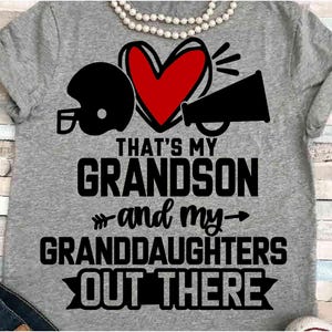 Football SVG DXF JPEG Silhouette Cameo Cricut Football iron on cheer nana  football grandson granddaughter out there football parents night