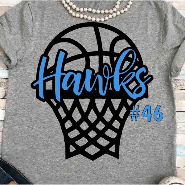 Basketball SVG DXF JPEG Silhouette Cameo Cricut printable Basketball iron on Basketball mom Hawks svg basketball shirt hawks cheer svg Hawks