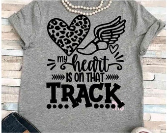Track SVG DXF JPEG Silhouette Cameo Cricut mom runner iron on field printable hurdles  shirt heart is on track mom cross country long jump