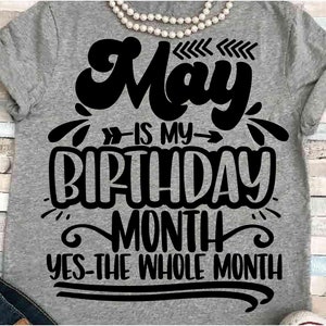 Anniversaire svg DXF JPEG Silhouette camée Cricut mai taureau à repasser sur le signe de la fête d'anniversaire chemise Gémeaux presque parfait né tout le mois décoration