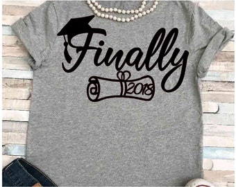 Senior svg - SVG DXF JPEG Silhouette Cameo Cricut Class of 2018 Graduation svg graduation iron on Class of 18 Finally svg Diploma svg 2018