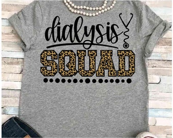 Nurse SVG DXF JPEG Silhouette Cameo Cricut dialysis tech hospital svg stethescope iron on blood draw Leopard print svg matching group squad