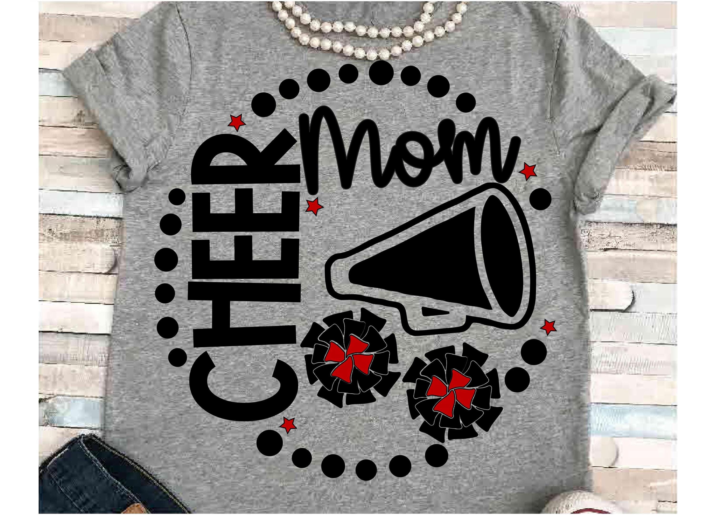 Cheerleader Mom svg SVG DXF JPEG Silhouette Cameo Cricut Cheerleader Eisen auf jubeln svg jubeln Mama svg jubeln Mama Eisen auf Megaphon-Turnier
