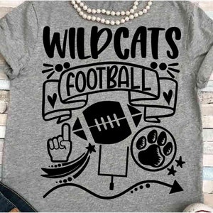 Calcio SVG DXF JPEG Silhouette Cameo Cricut stampabile Calcio stirabile Wildcats mamma dito in schiuma palo della porta cartello cheerleader Amo i gatti nonna