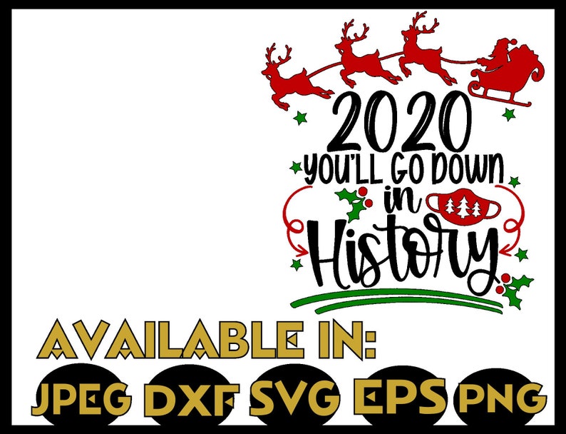 Download Christmas SVG DXF JPEG Silhouette Cameo Cricut 2020 ...
