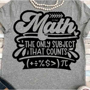 Lehrer SVG DXF JPEG Silhouette Cameo Cricut Mathe Lehrer Klassenzimmer Schild Schule Tür Bügelbild Bügelbild durchschnittliche Lehrer Mathe Probleme