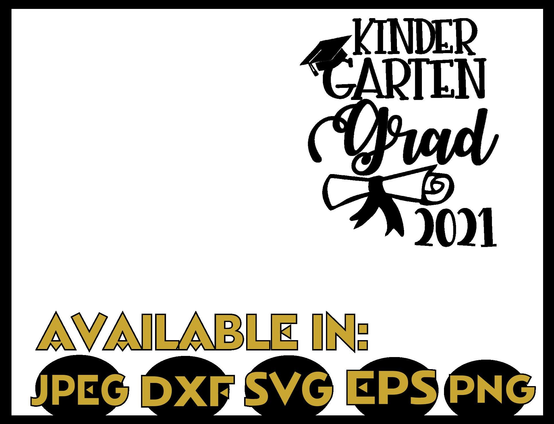 Download Kindergarten Graduation SVG DXF JPEG Silhouette Cameo Cricut | Etsy