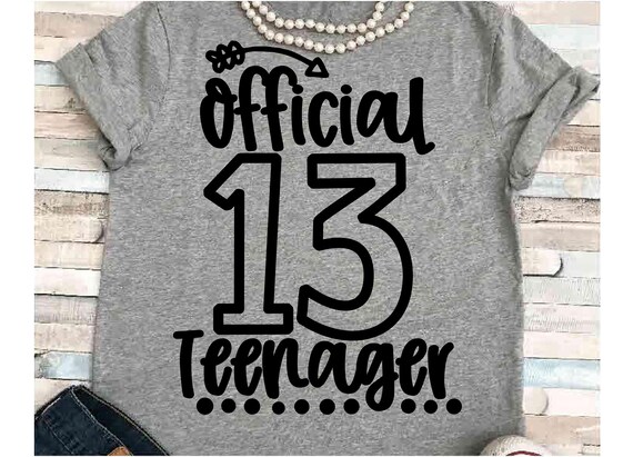Download Thirteen SVG DXF JPEG Silhouette Cameo Cricut 13th Birthday | Etsy