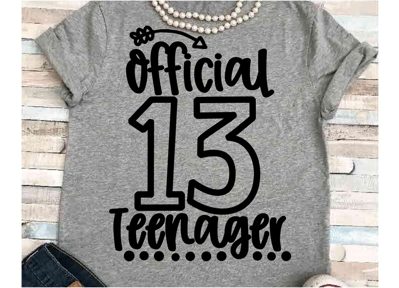 Download Thirteen SVG DXF JPEG Silhouette Cameo Cricut 13th Birthday | Etsy