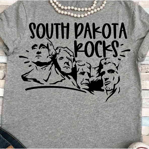 South Dakota SVG DXF JPEG Silhouette Cameo Cricut freedom rocks July svg 4th of July svg  Family mount Rushmore cool humor group