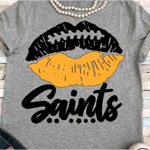 Football SVG DXF JPEG Silhouette Cameo Cricut printable sublimation iron on Saints mom Lips Football lipstick png Lips cheerleader sign art