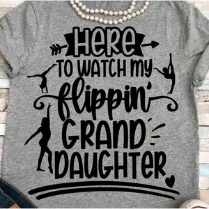 Gimnasia SVG DXF JPEG Silhouette Cameo Cricut imprimible Gimnasia hierro en signo de volteretas flippin nieta torneo gimnasia png