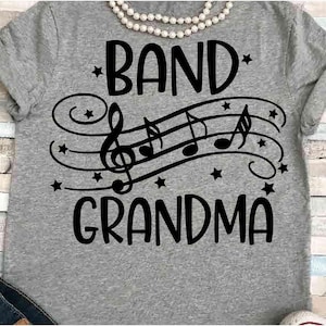 Band SVG DXF JPEG Silhouette Cameo Cricut band grandma iron on Band mom group shirt Marching Band shirt music notes svg percussion trumpet
