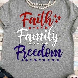 Juli SVG DXF JPEG Silhouette Cameo Cricut Feuerwerk Glaube Familie Freiheit Juli Hochzeit 4. Juli Hochzeit 4. Juli Juli Familie Kreuz