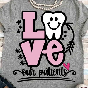 Cepillo de dientes para planchar, letrero para el día de San Valentín, escuela, dentista, consultorio, diversión, amor por nuestros pacientes, higienista dental SVG DXF JPEG Silhouette Cameo Cricut