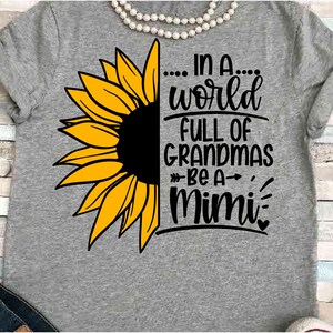 Sunflower SVG DXF Jpeg Silhouette Cameo Cricut Grandma Mimi - Etsy