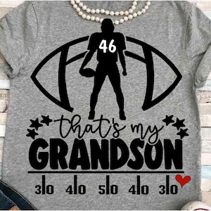 Calcio SVG DXF JPEG Silhouette Cameo Cricut stampabile porta da stiro nostro nipote online Gruppo nana mimi maglietta da notte nonna lineman