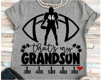 Football SVG DXF JPEG Silhouette Cameo Cricut printable goal post iron on our grandson on line Group nana mimi night shirt grandma  lineman