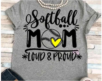 Softball SVG DXF JPEG Silhouette Cameo Cricut team mom stitches sign softball iron on family shirts loud and proud group sign all star girl