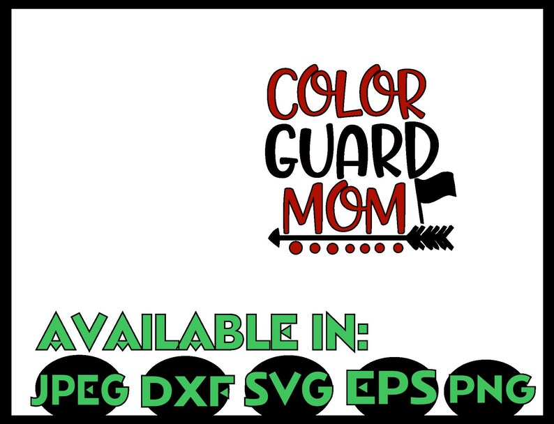 Download Color guard svg SVG DXF JPEG Silhouette Cameo Cricut band | Etsy