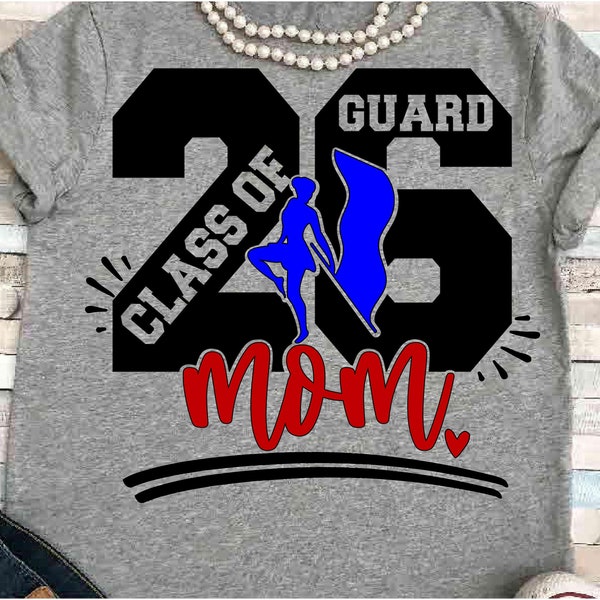 Color guard SVG DXF JPEG Silhouette Cameo Cricut band mom tournament color guard group shirts marching band class of 2026 crew mom flag png