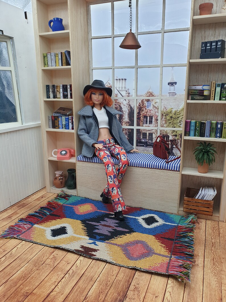 Miniature Rug - 1:6 Scale Dollhouse BOHO Diorama Fashiondoll - Etsy