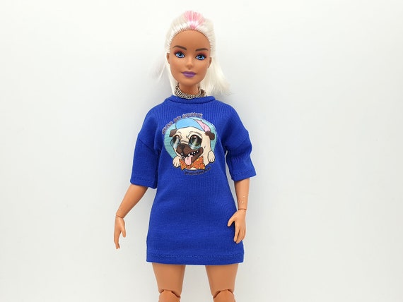 Fashiondoll T Shirt Kleid fur CURVY Barbie Etsy